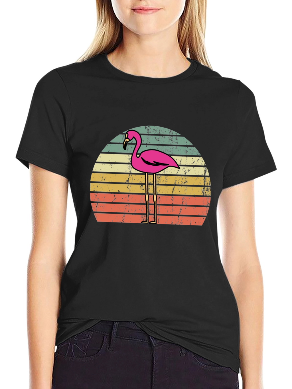 Retro Flamingo Sunset T-Shirt