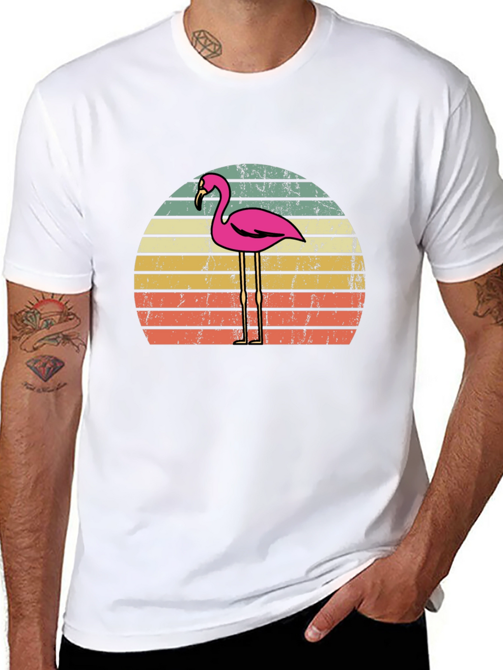 Retro Flamingo Sunset T-Shirt