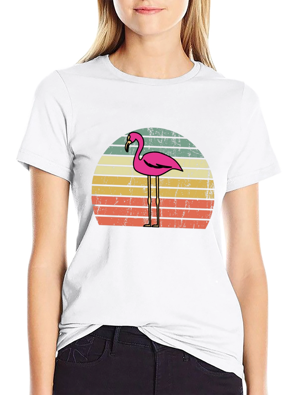 Retro Flamingo Sunset T-Shirt