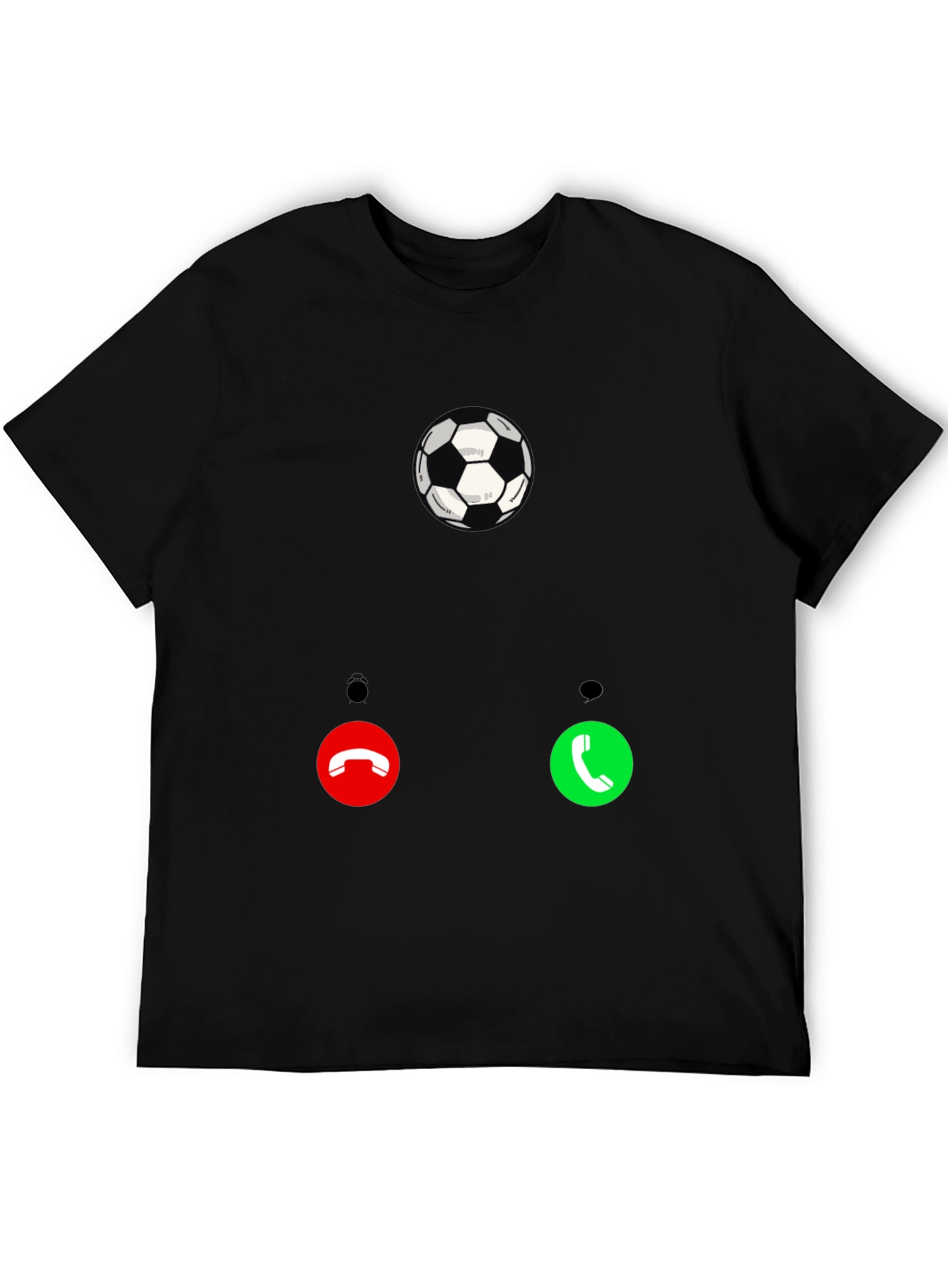 Soccer Call T-Shirt - Black Graphic Tee for Sport Fans