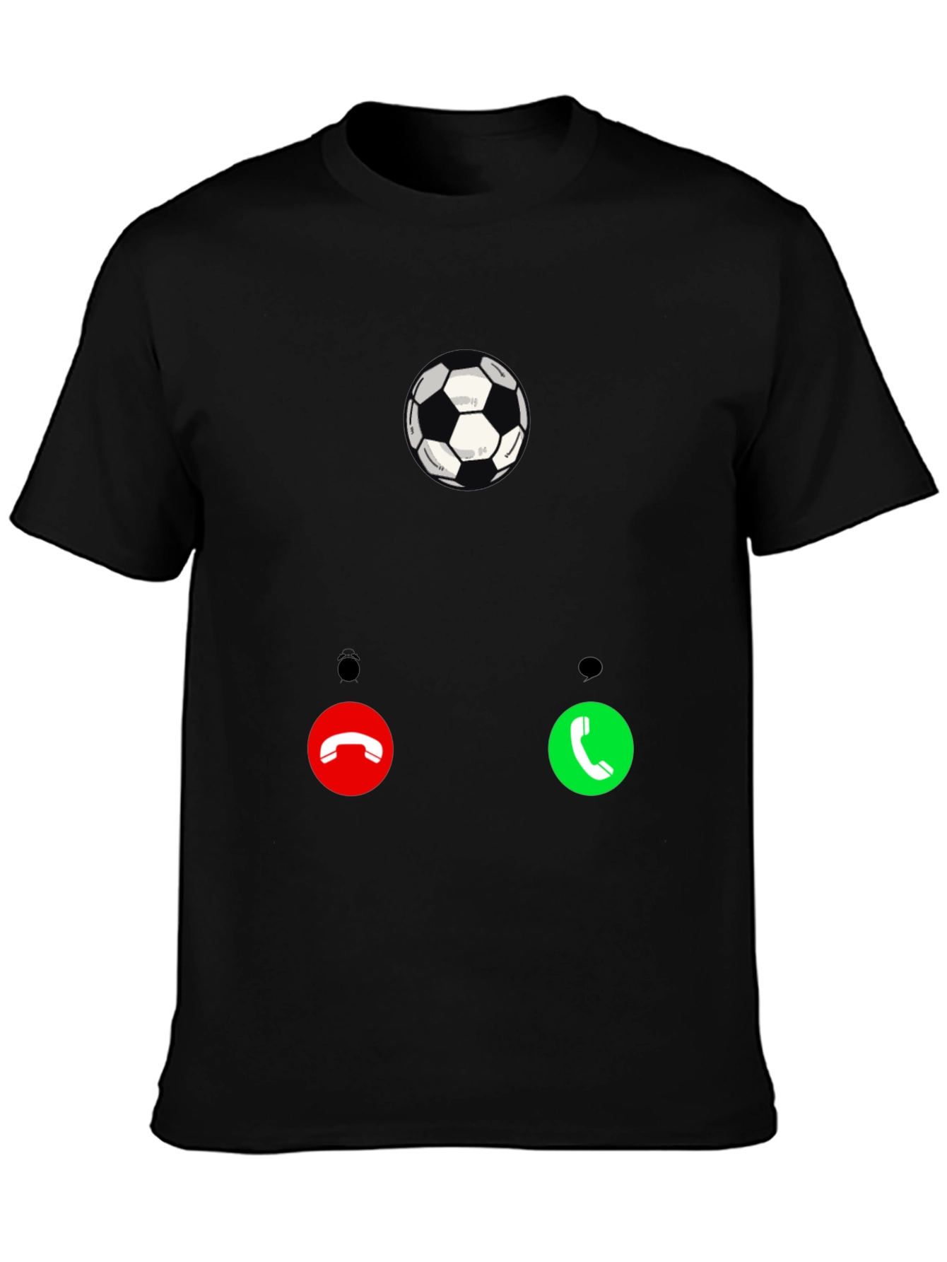 Soccer Call T-Shirt - Black Graphic Tee for Sport Fans
