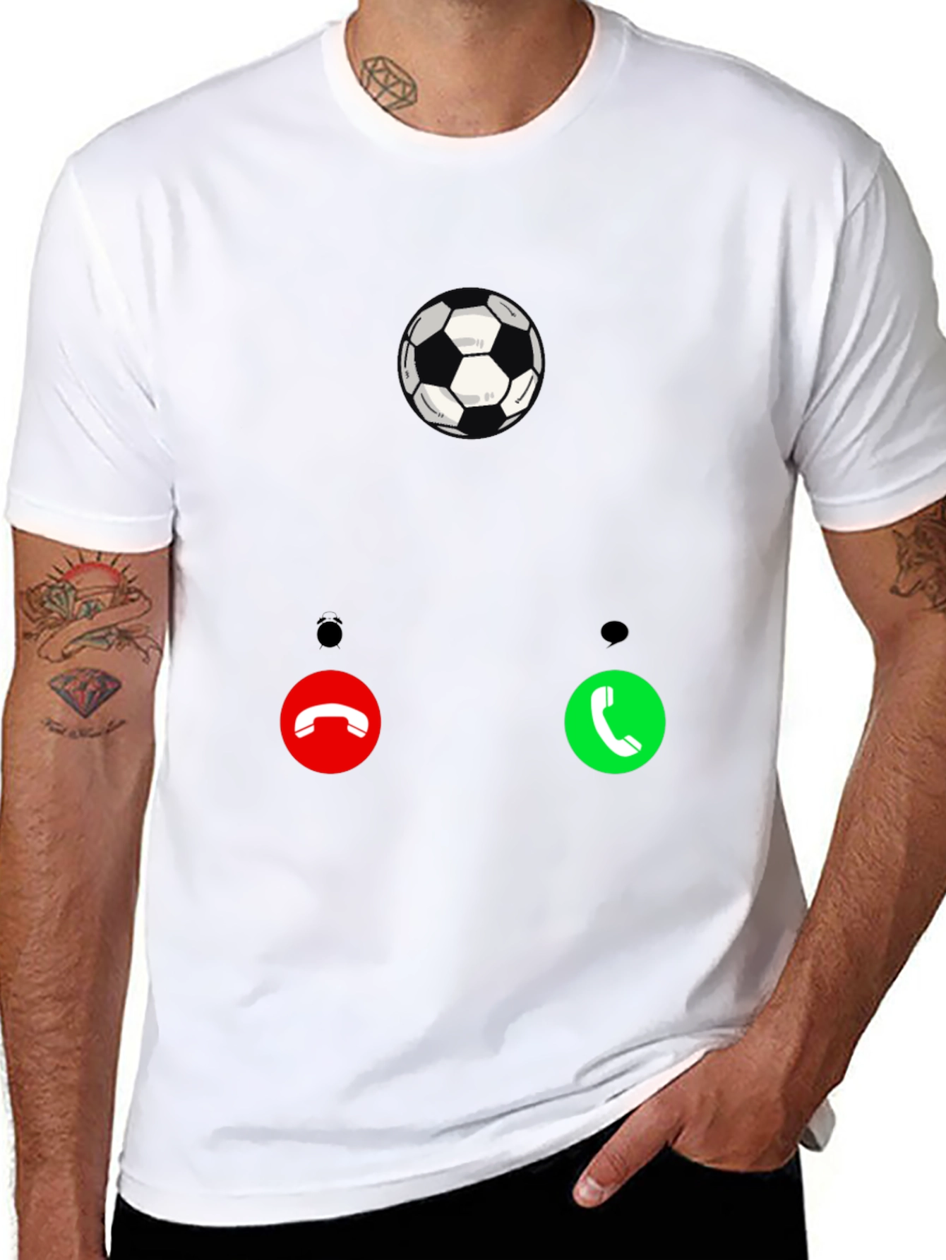 Soccer Call T-Shirt - Black Graphic Tee for Sport Fans