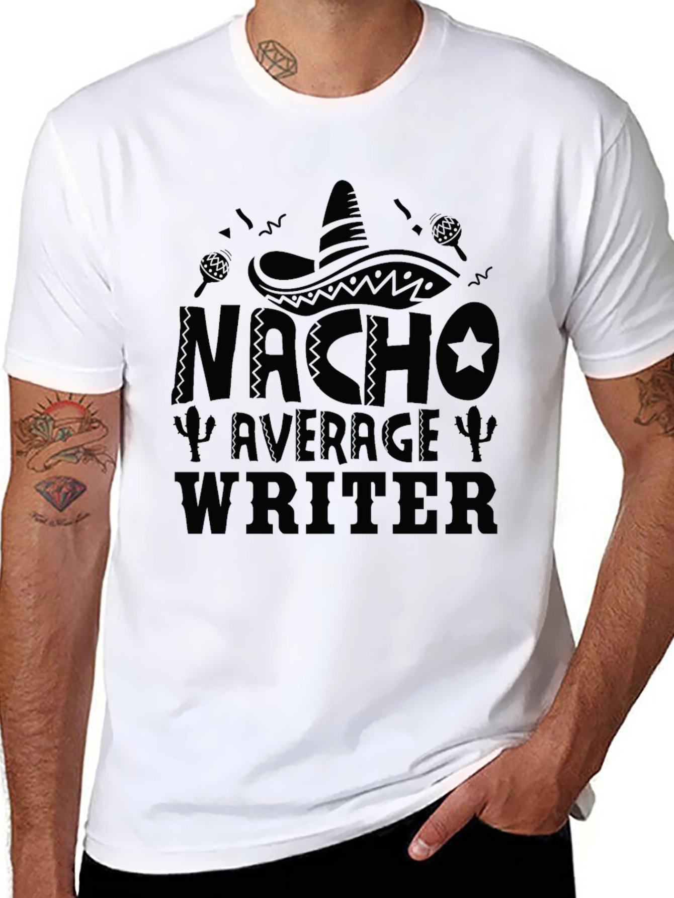 Nacho Average Writer T-Shirt - Funny Novelty Tee