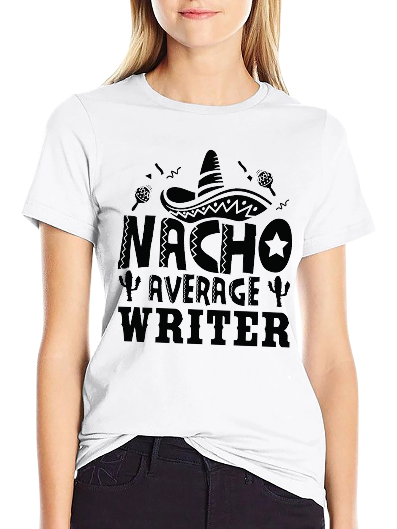 Nacho Average Writer T-Shirt - Funny Novelty Tee