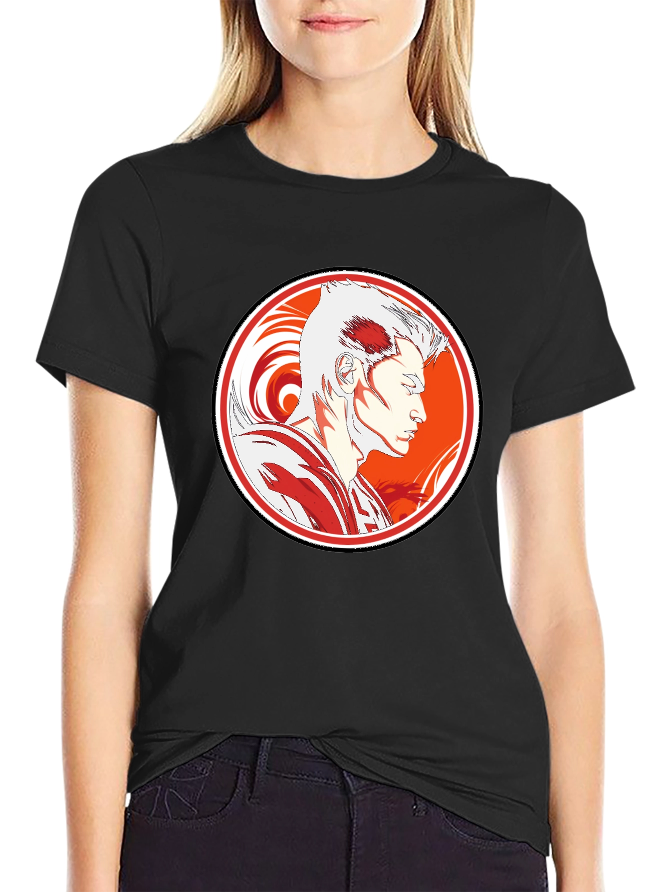 Anime Graphic Tee - Stylish Black T-Shirt