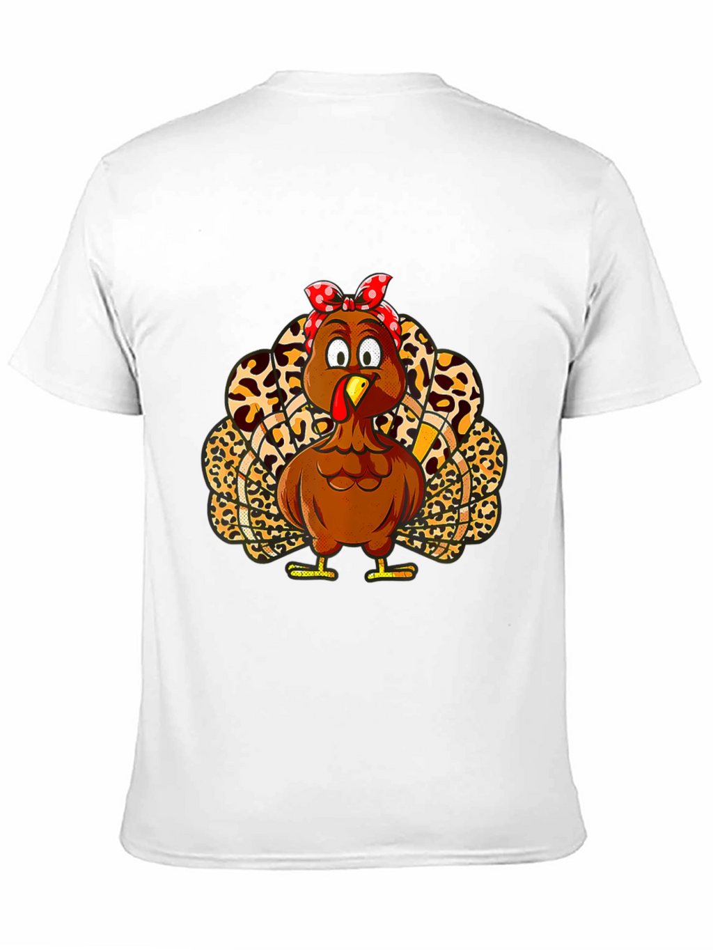 Turkey Bandana Animal Print Thanksgiving T-Shirt