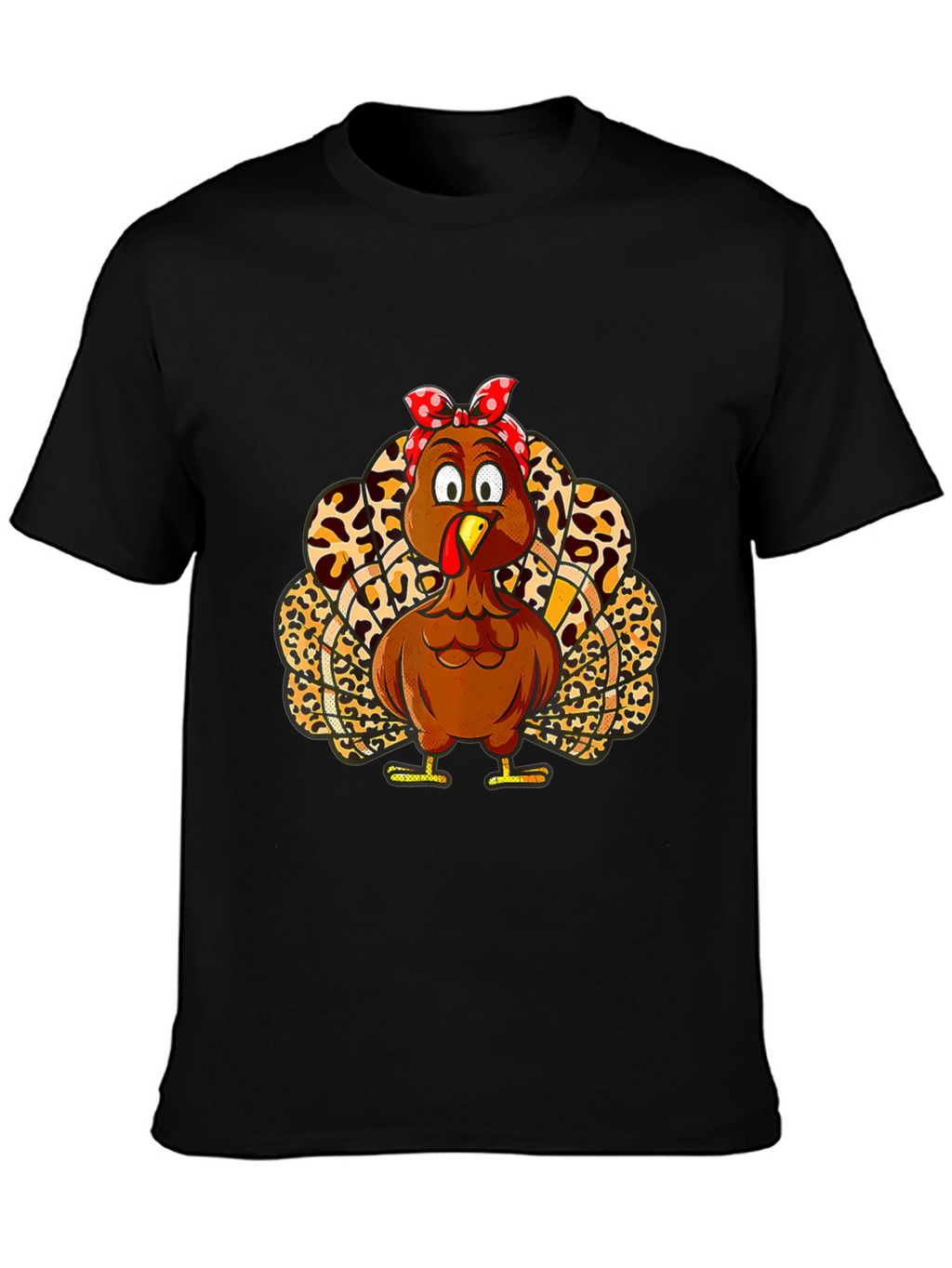 Turkey Bandana Animal Print Thanksgiving T-Shirt