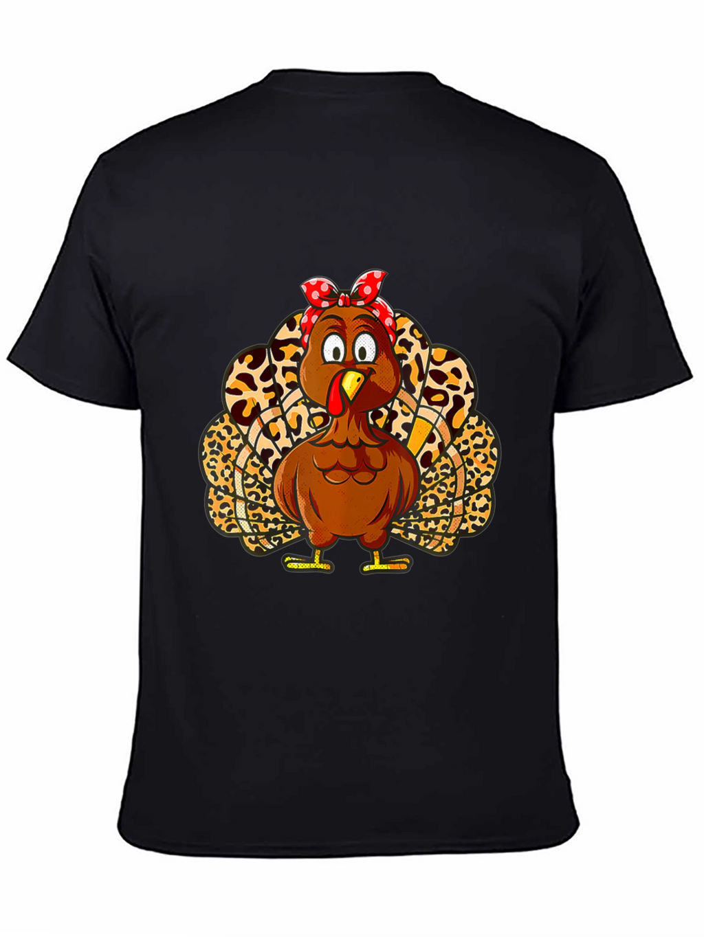 Turkey Bandana Animal Print Thanksgiving T-Shirt