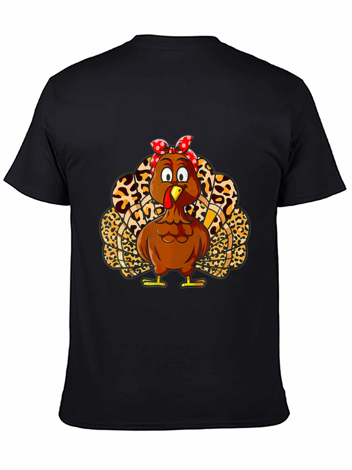 Turkey Bandana Animal Print Thanksgiving T-Shirt
