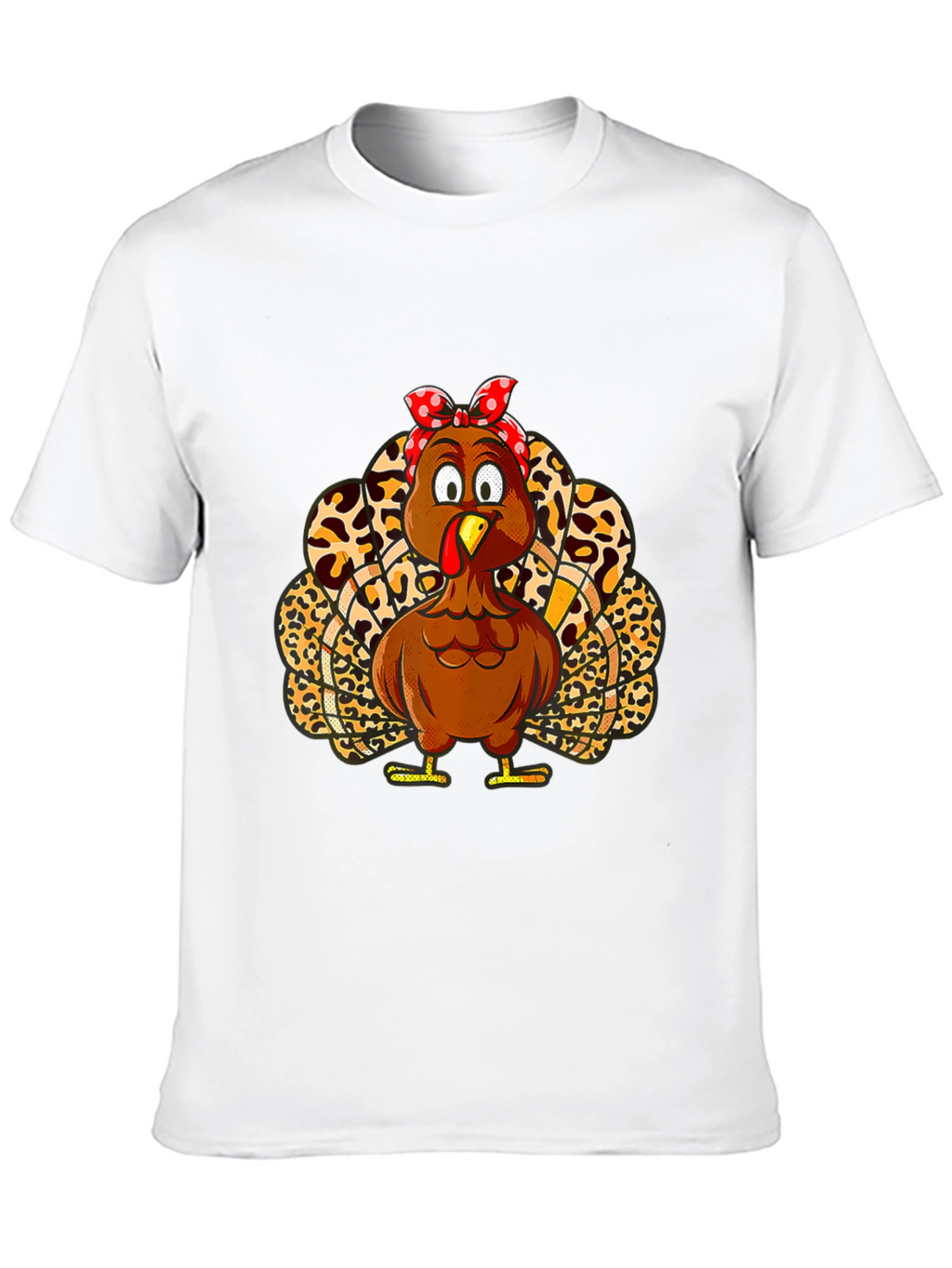 Turkey Bandana Animal Print Thanksgiving T-Shirt