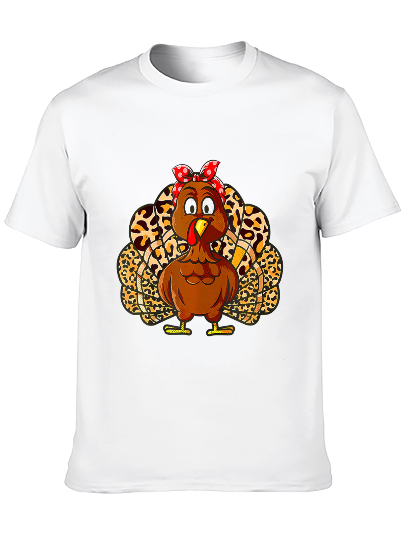 Turkey Bandana Animal Print Thanksgiving T-Shirt