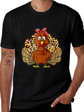 Turkey Bandana Animal Print Thanksgiving T-Shirt
