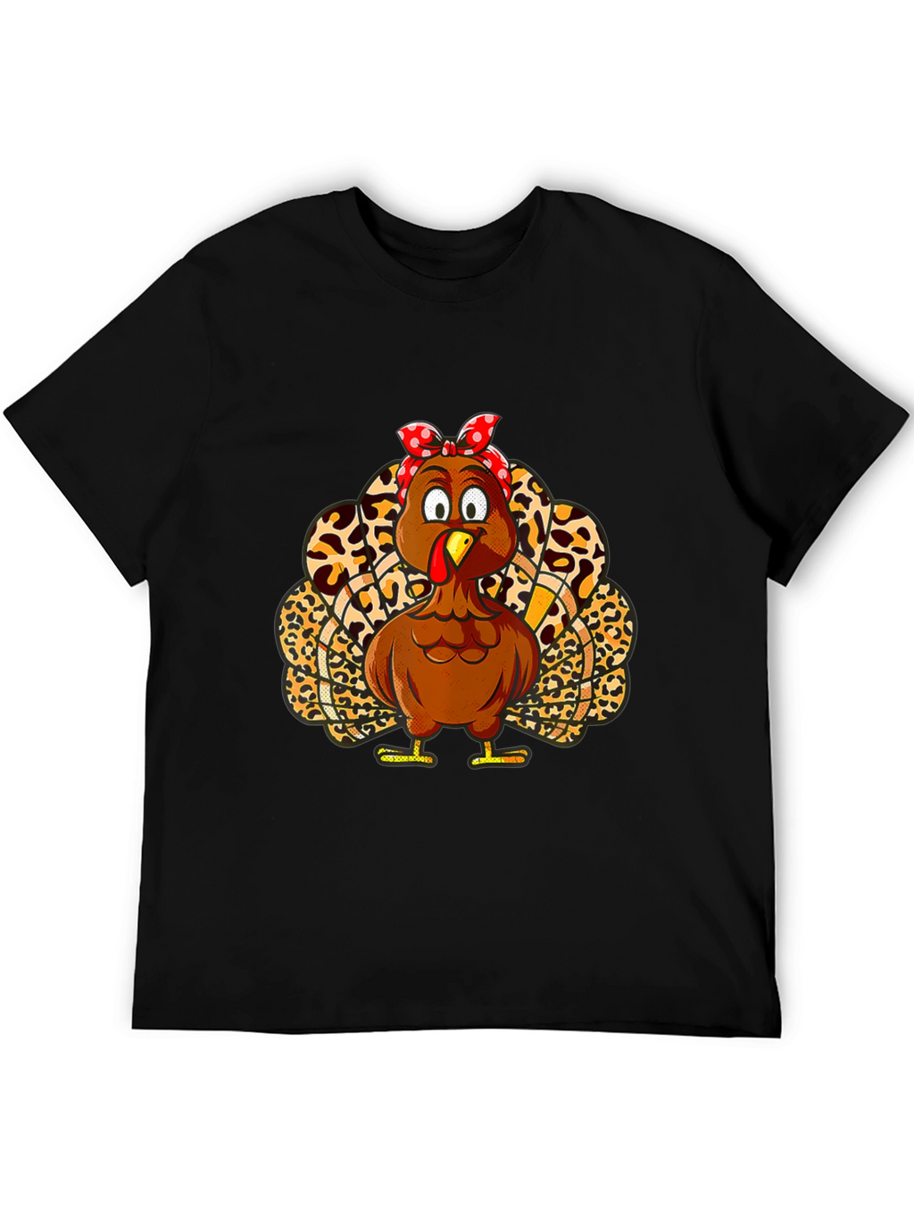 Turkey Bandana Animal Print Thanksgiving T-Shirt