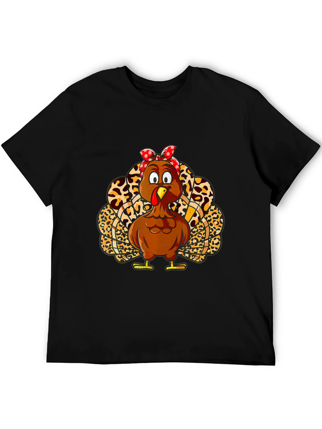 Turkey Bandana Animal Print Thanksgiving T-Shirt