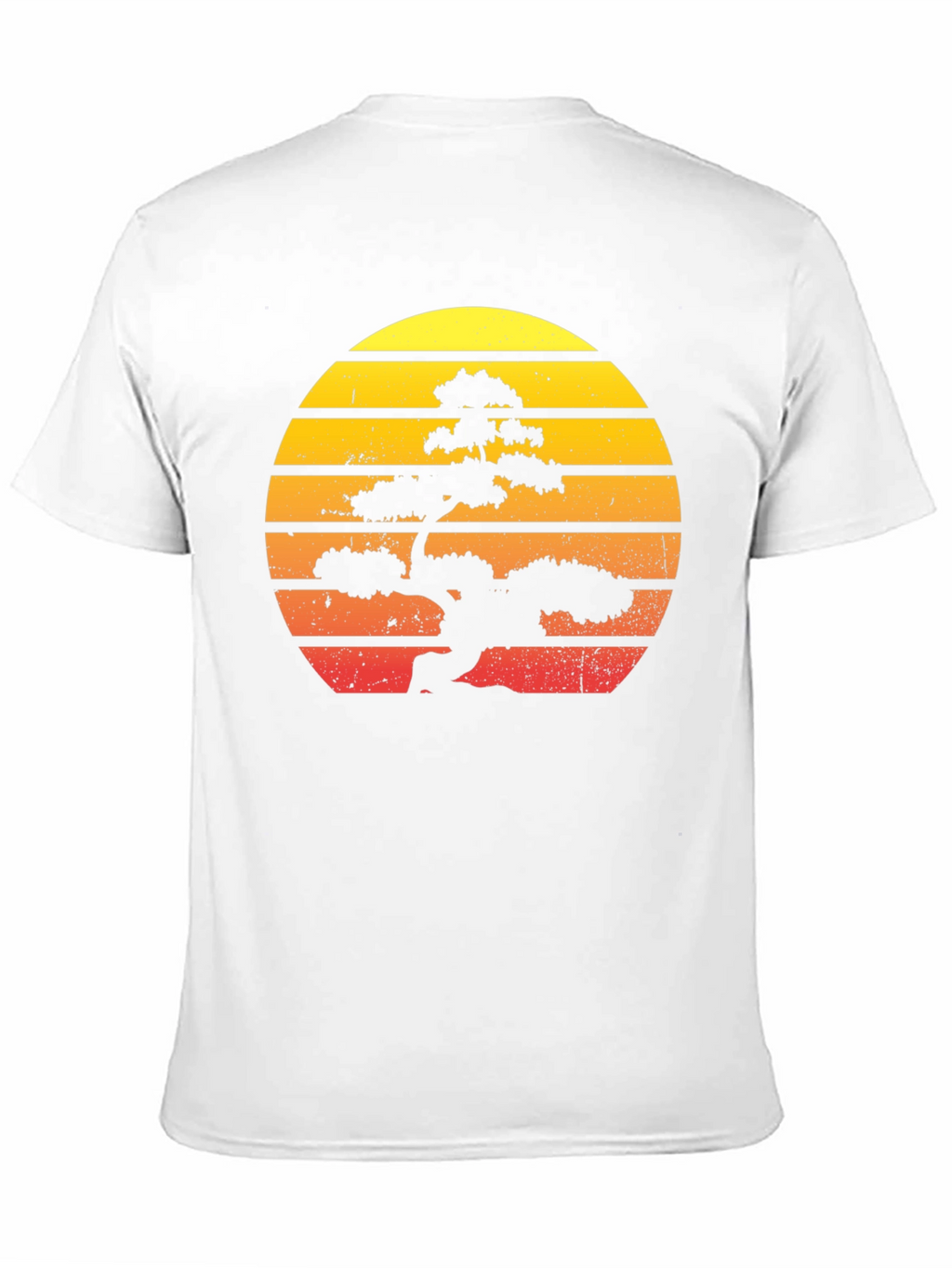 Bonsai Sunset Graphic Tee - Retro Style