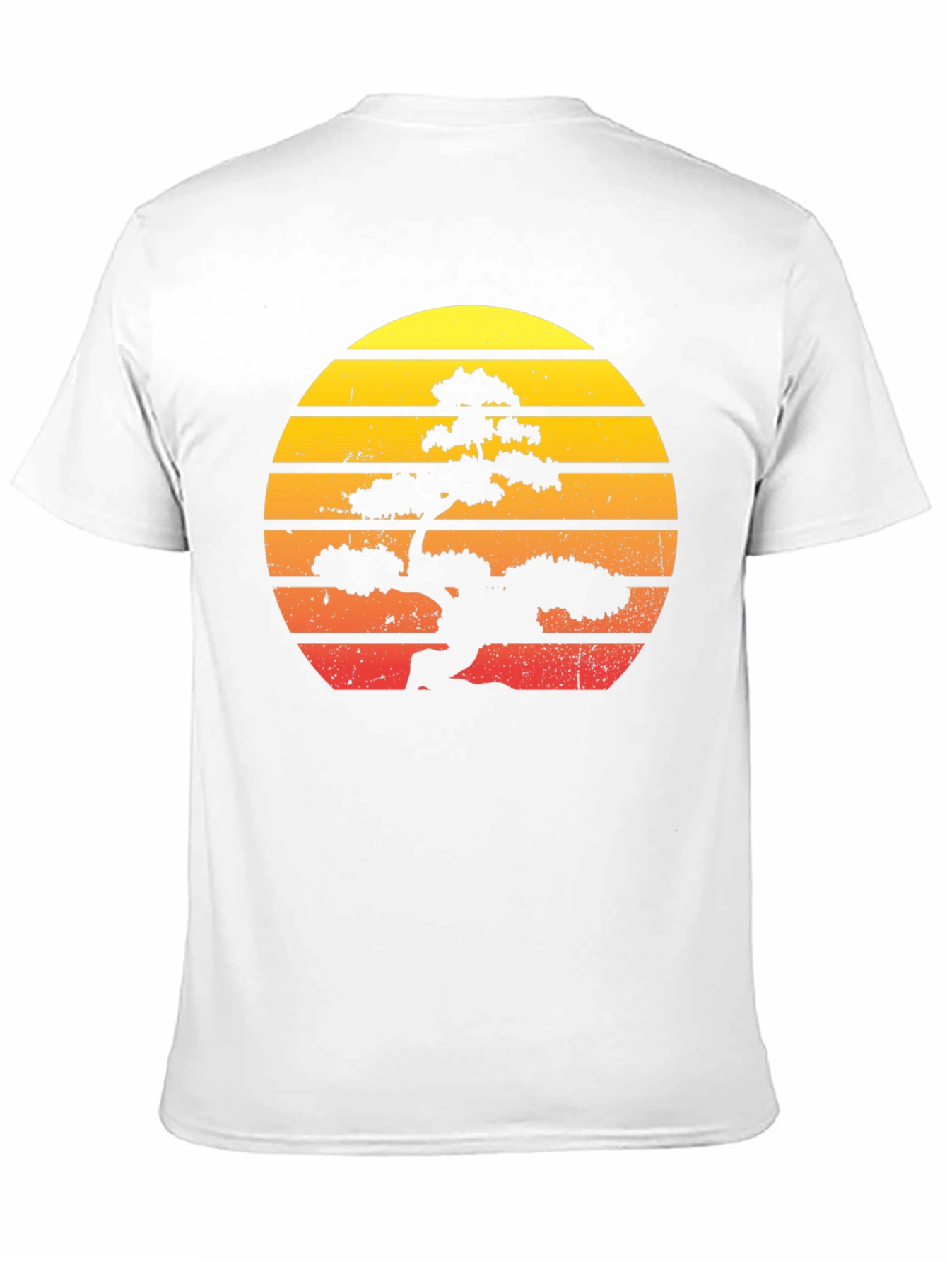 Bonsai Sunset Graphic Tee - Retro Style