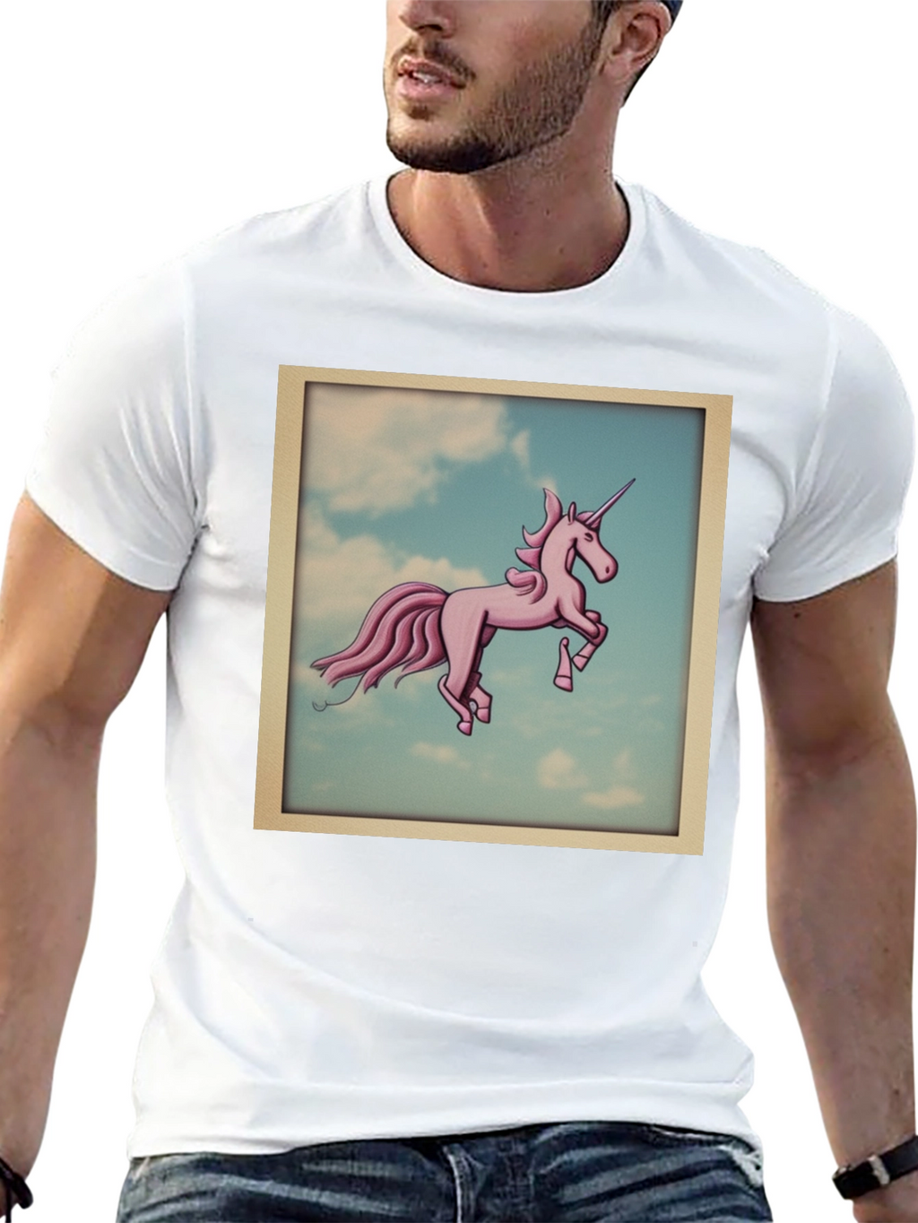 Unicorn in the Sky Black T-Shirt