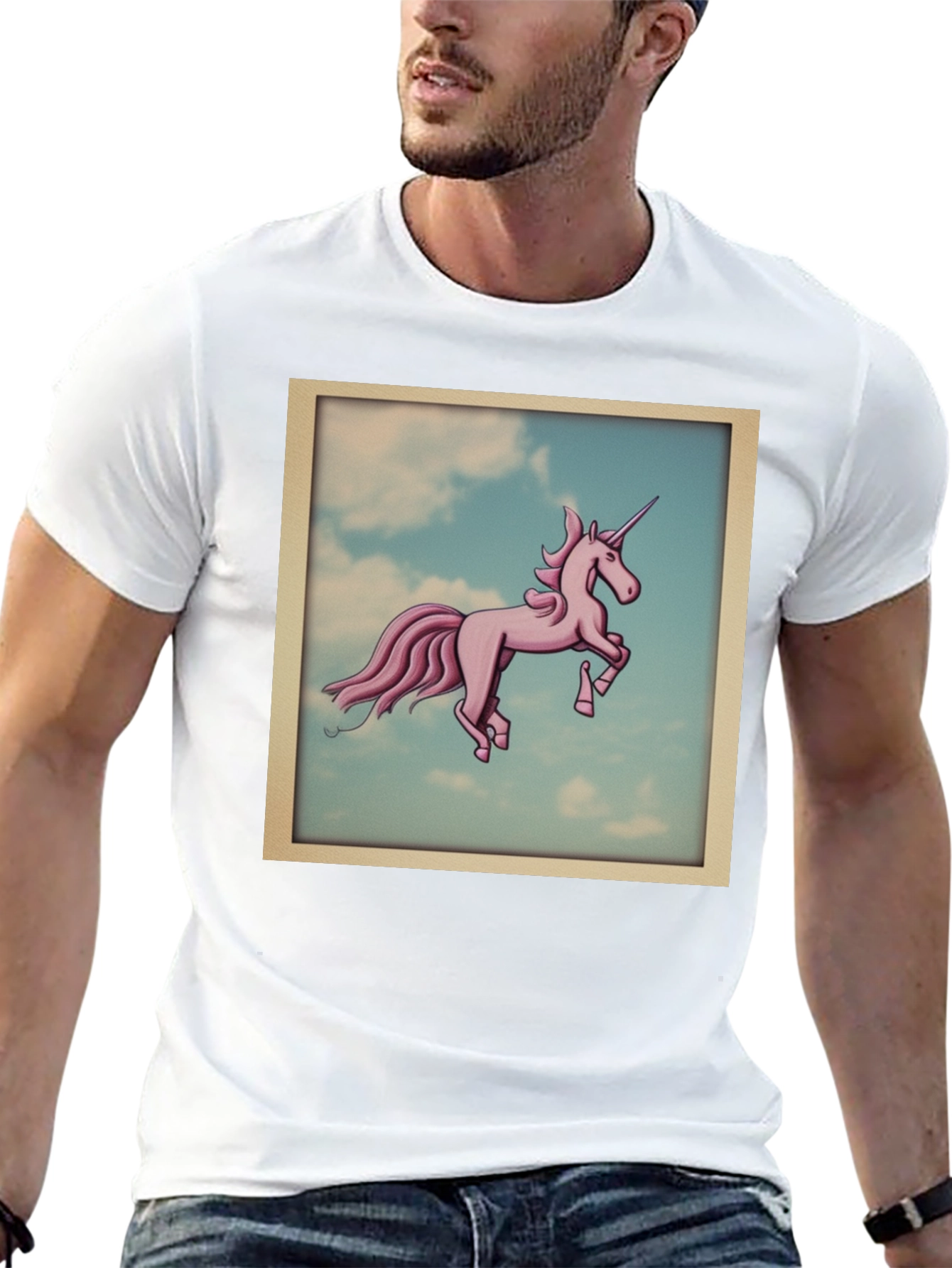 Unicorn in the Sky Black T-Shirt
