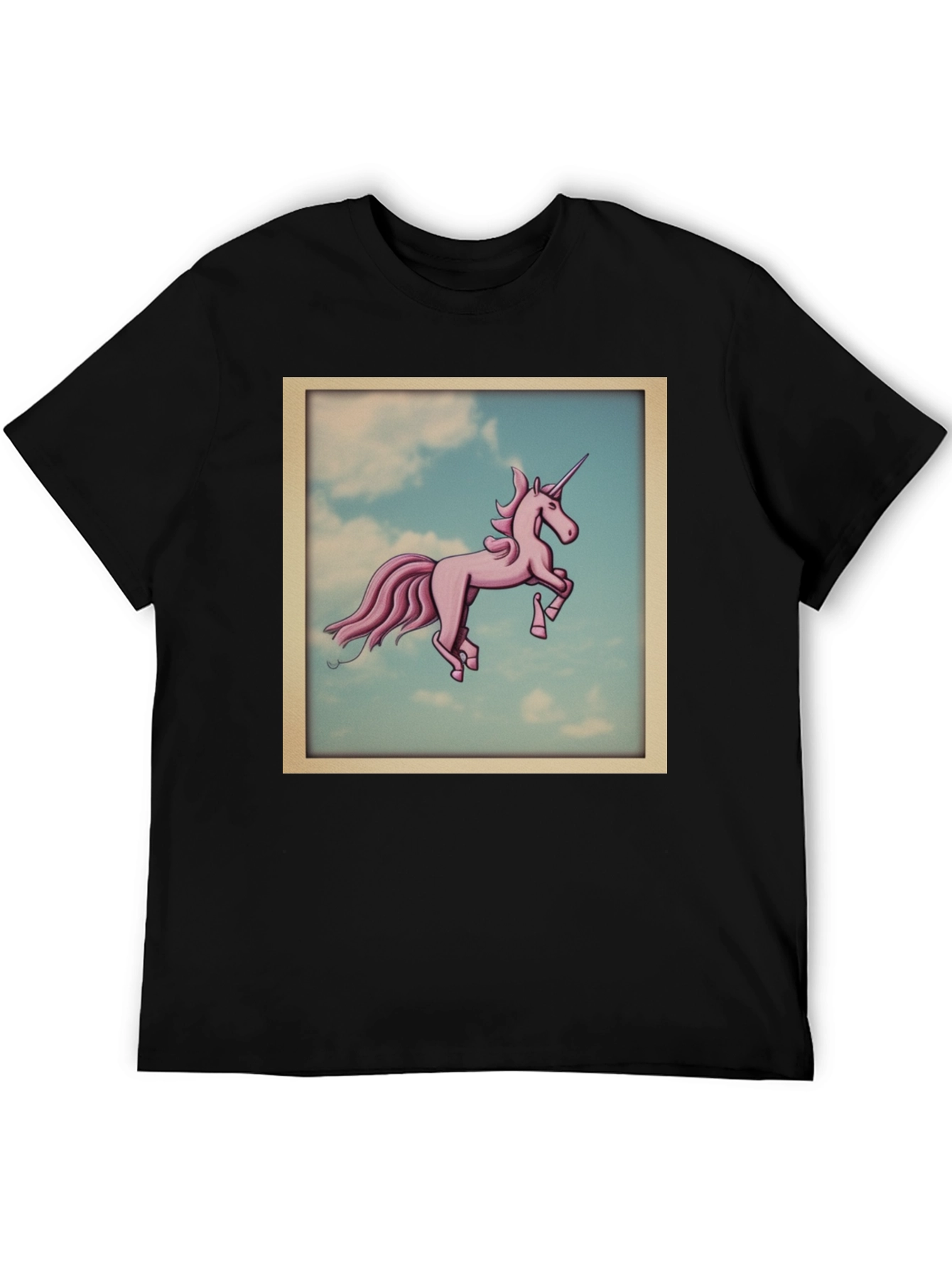 Unicorn in the Sky Black T-Shirt