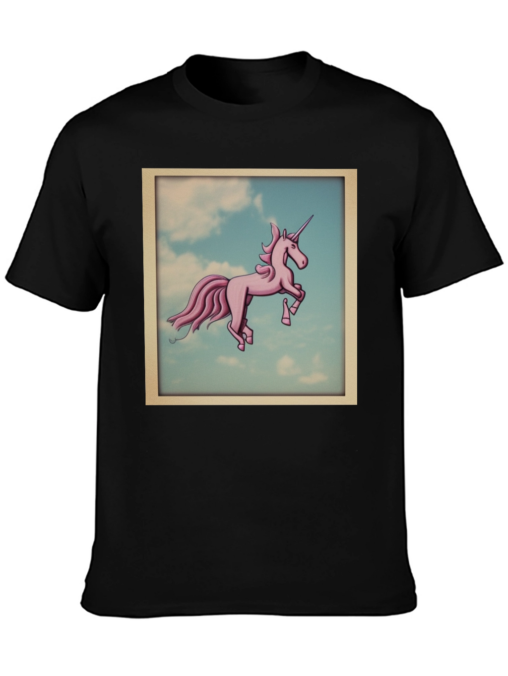 Unicorn in the Sky Black T-Shirt
