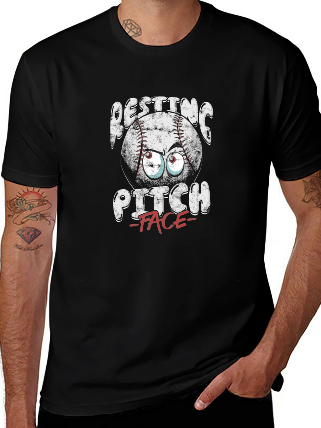Resting Pitch Face Funny Baseball T-Shirt