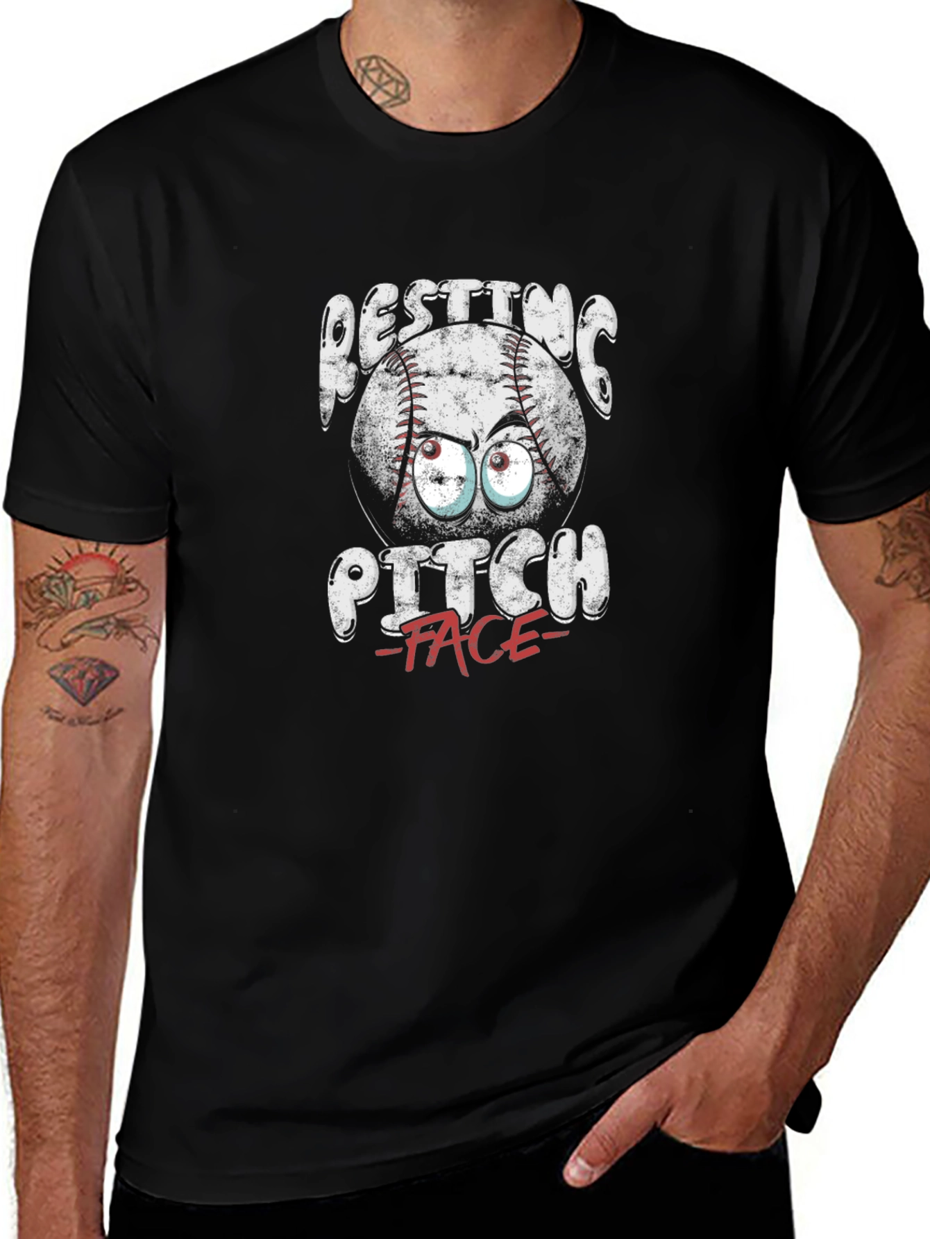 Resting Pitch Face Funny Baseball T-Shirt