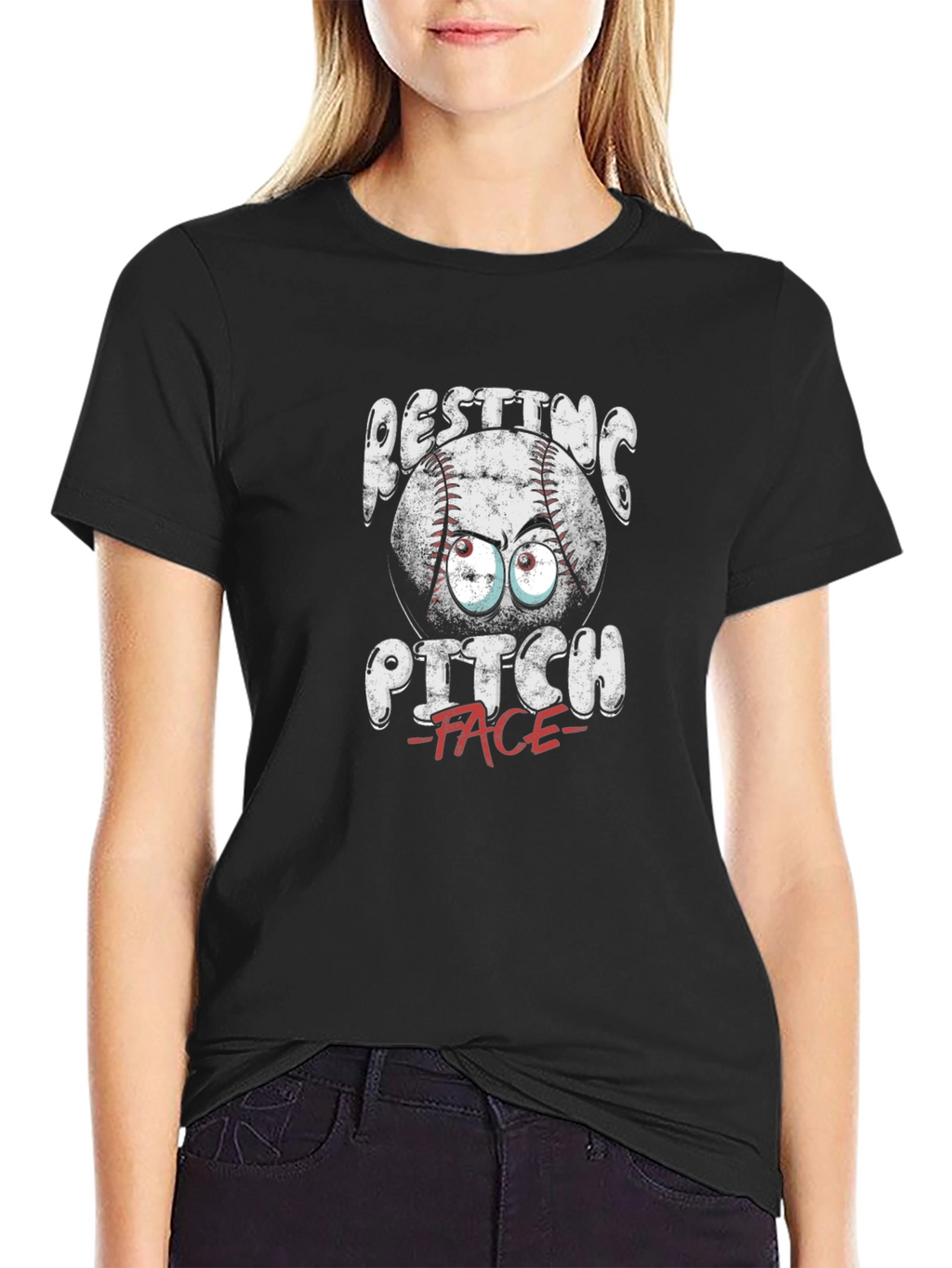 Resting Pitch Face Funny Baseball T-Shirt