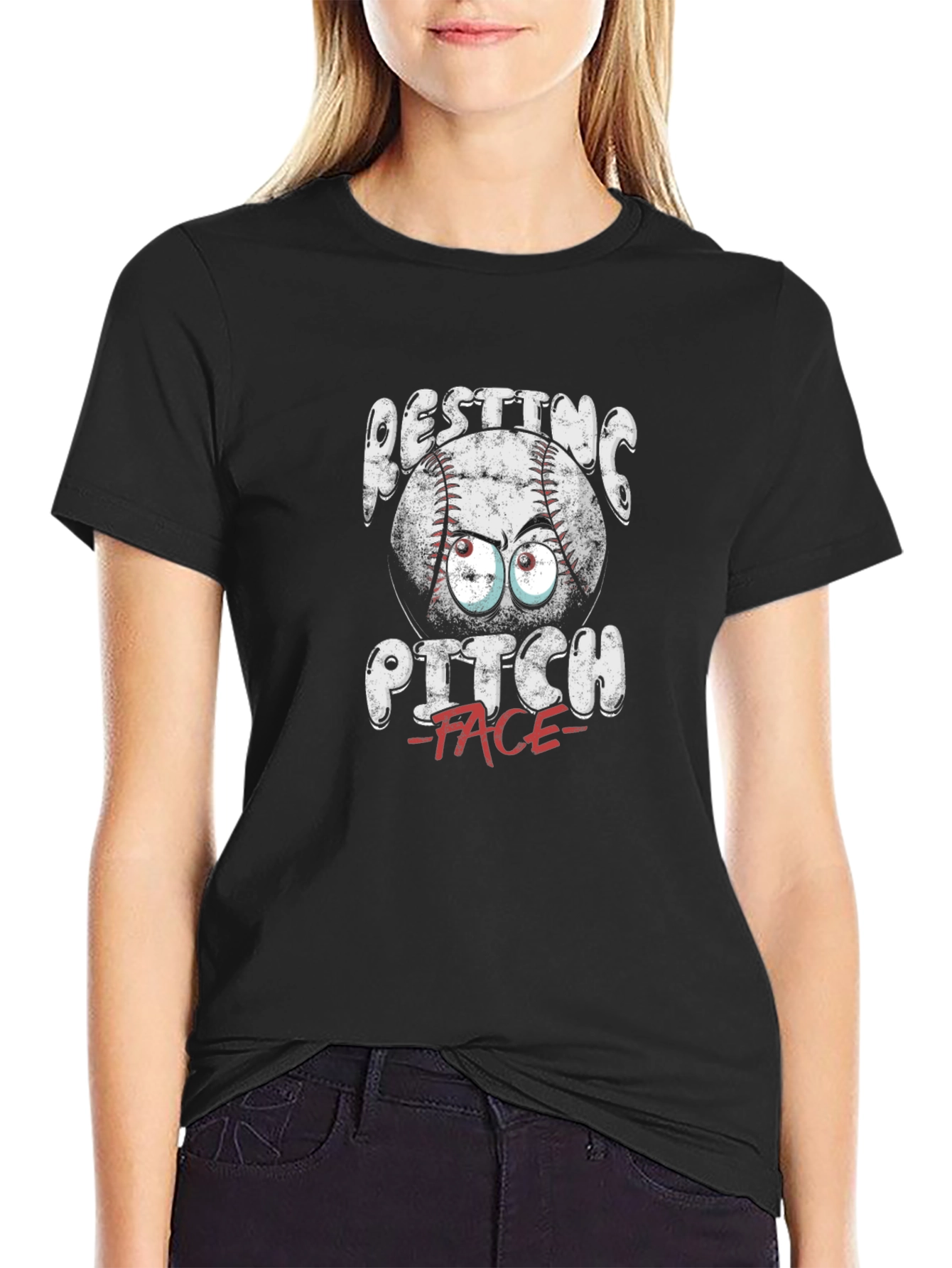 Resting Pitch Face Funny Baseball T-Shirt