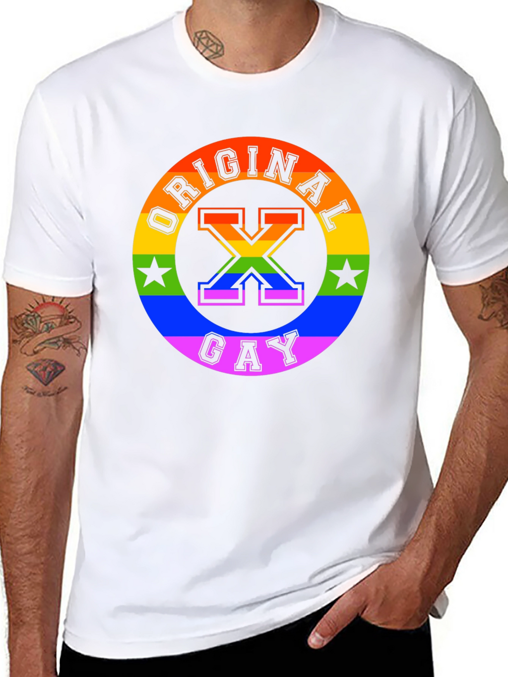 Original Gay Rainbow T-Shirt Pride LGBT
