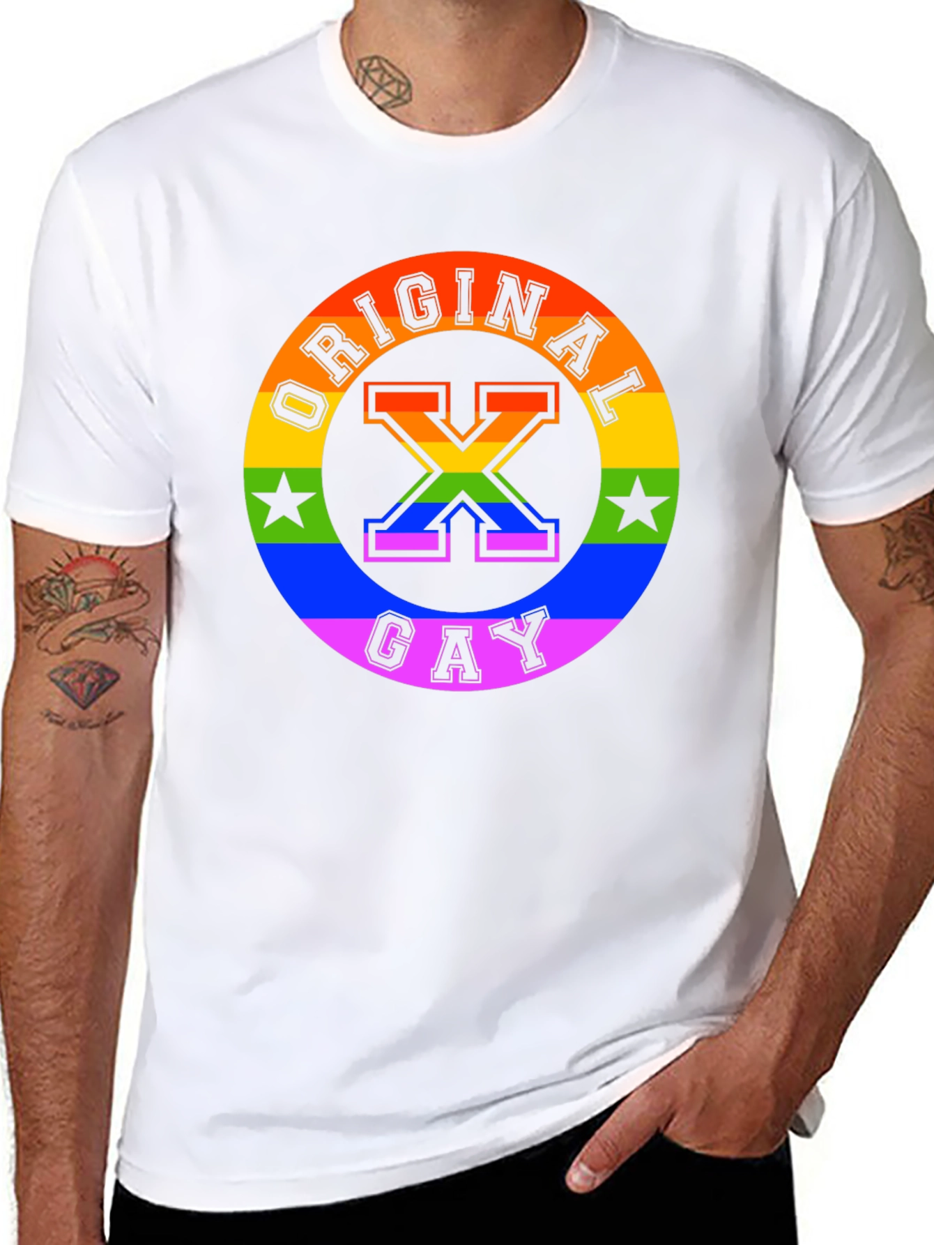 Original Gay Rainbow T-Shirt Pride LGBT