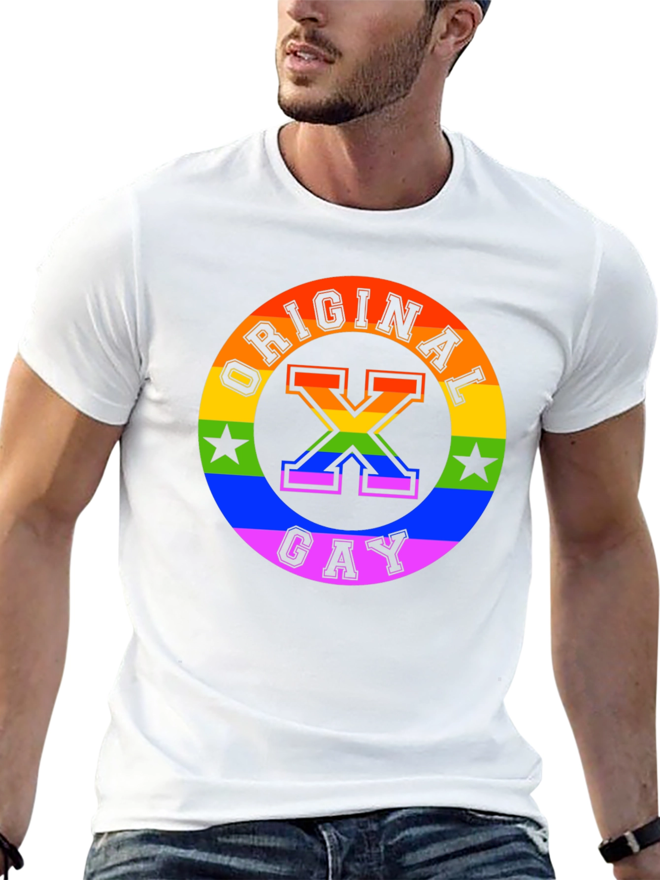 Original Gay Rainbow T-Shirt Pride LGBT