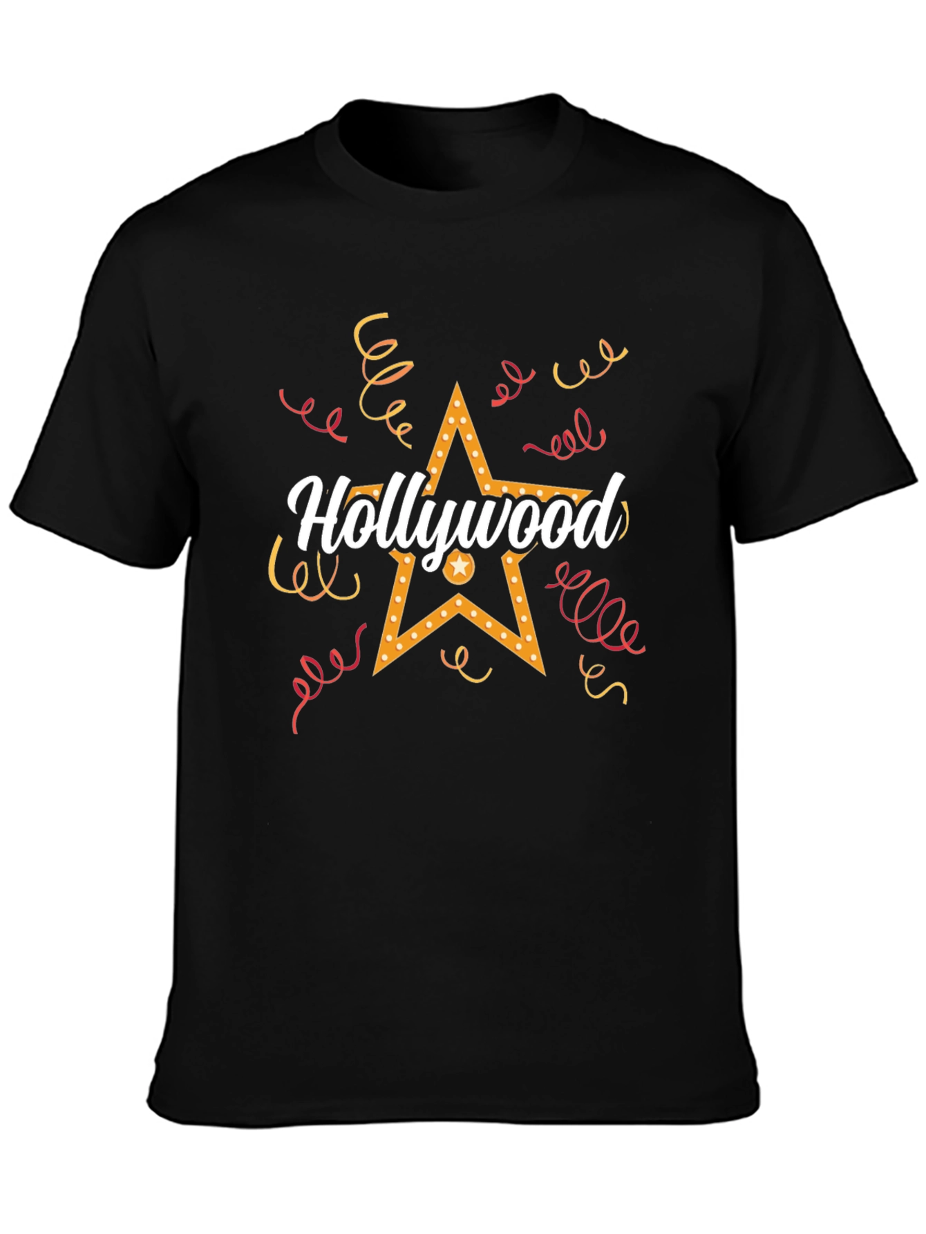 Hollywood Star Graphic Tee - Black