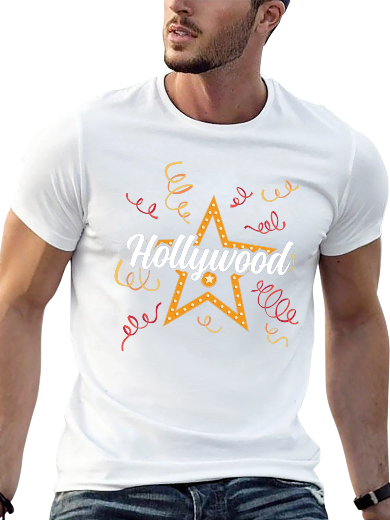 Hollywood Star Graphic Tee - Black