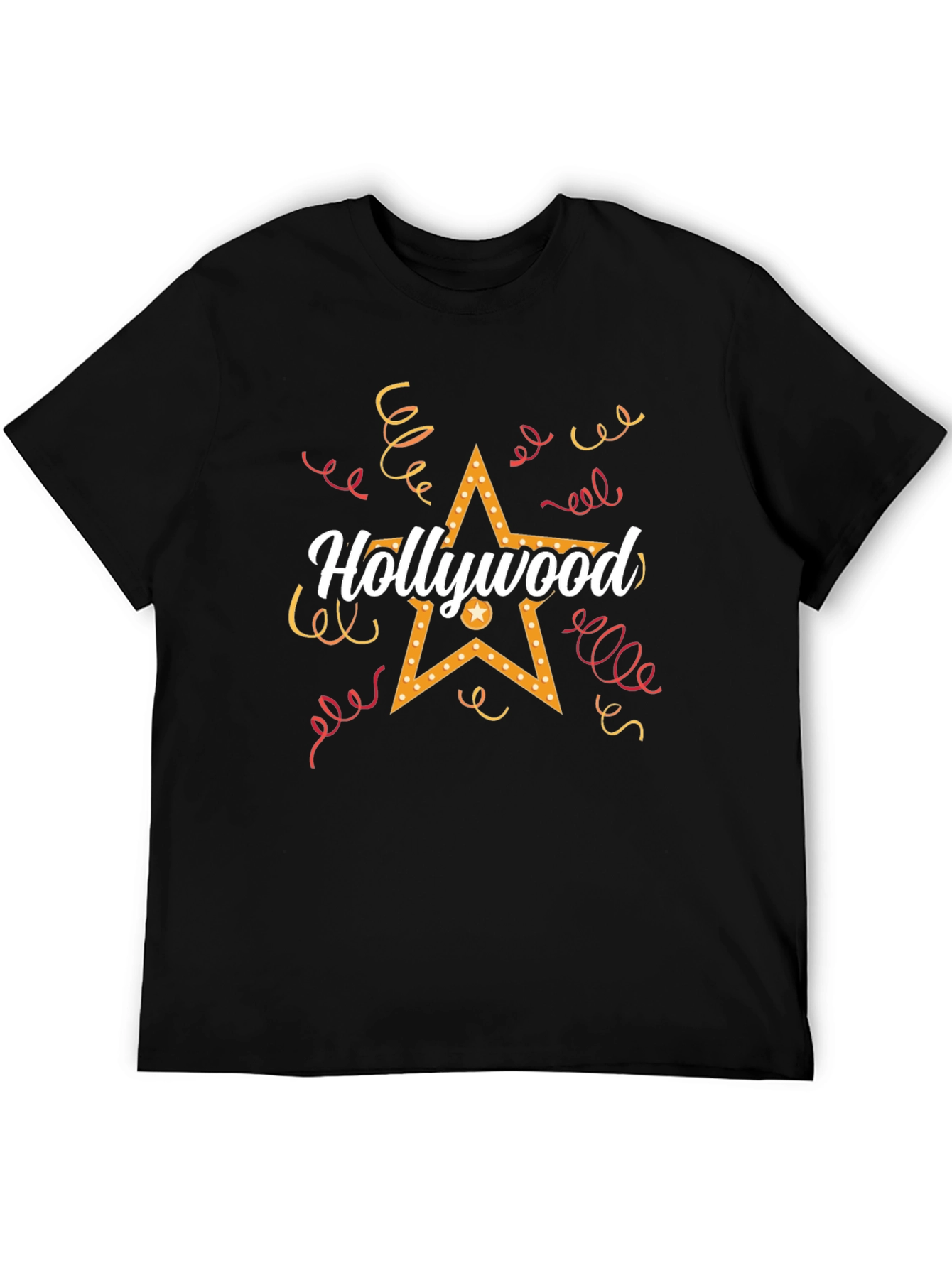 Hollywood Star Graphic Tee - Black