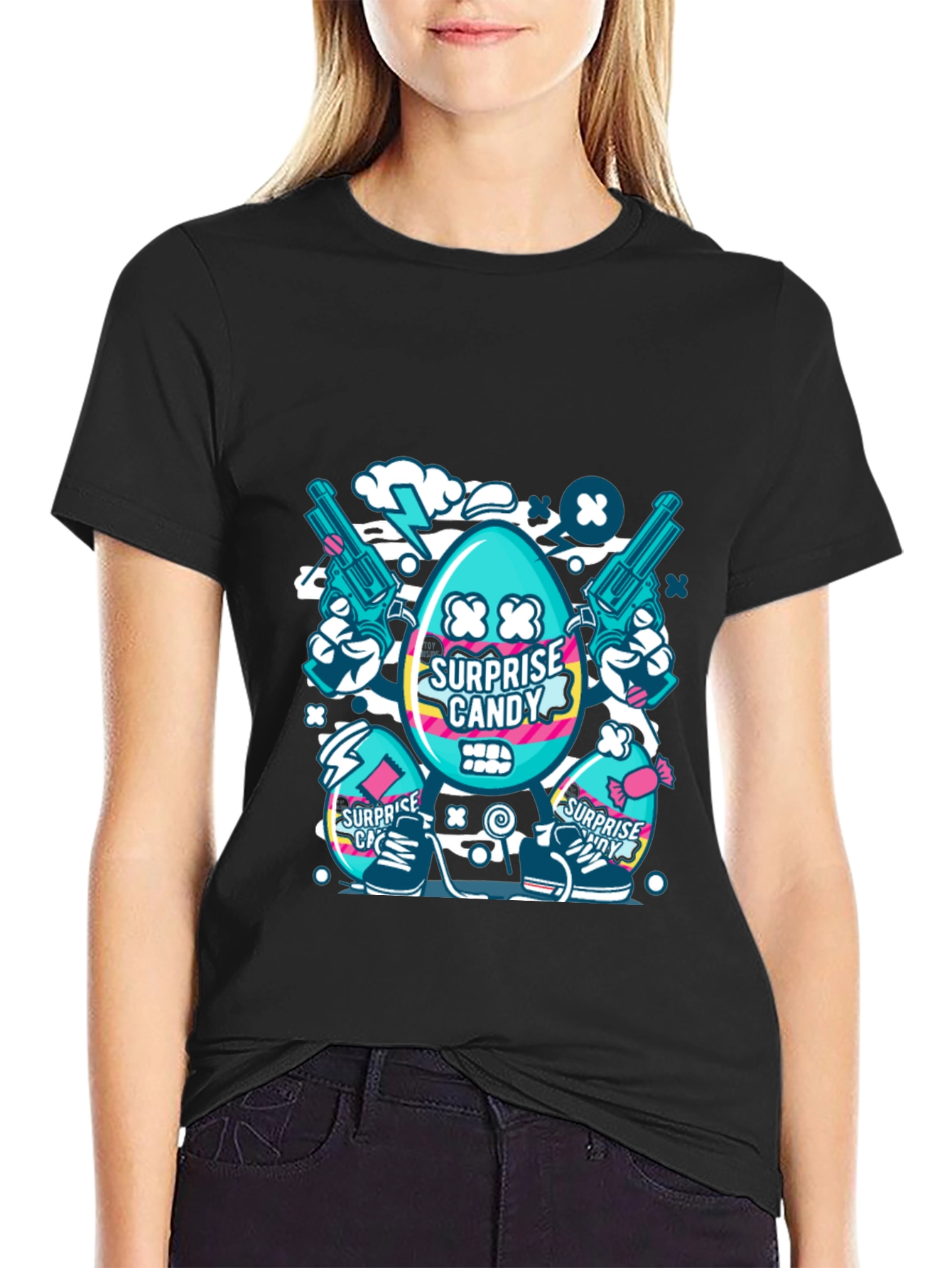 Surprise Candy Graphic T-Shirt - Funky Streetwear