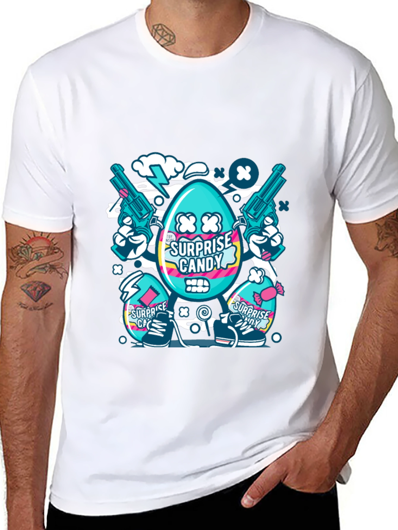 Surprise Candy Graphic T-Shirt - Funky Streetwear