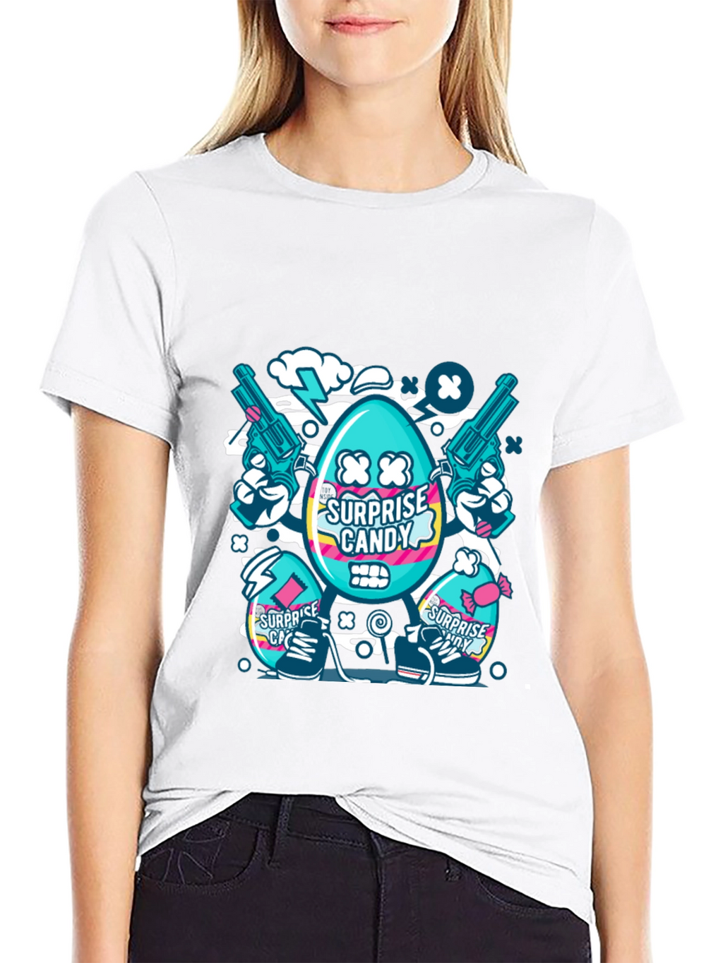 Surprise Candy Graphic T-Shirt - Funky Streetwear