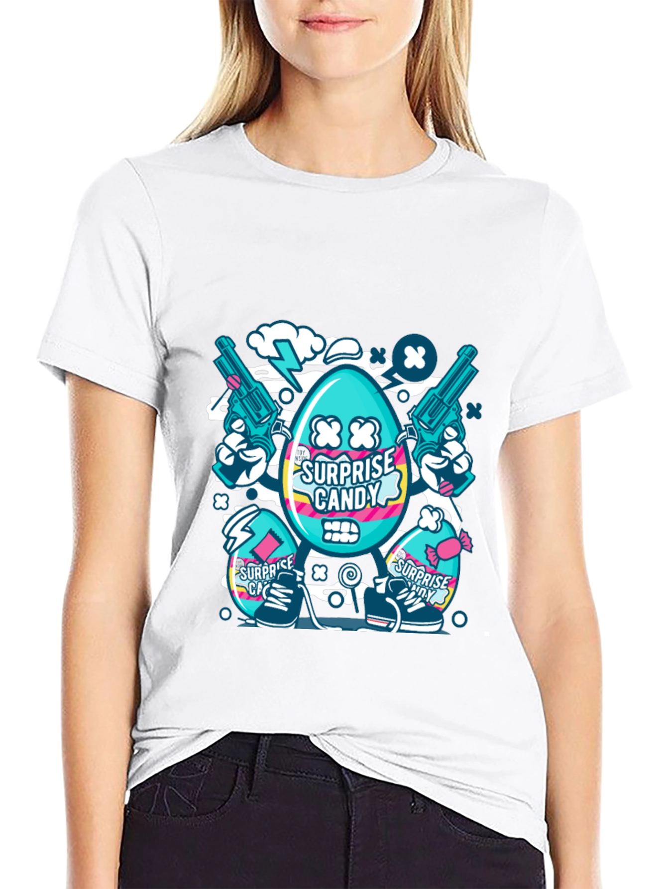 Surprise Candy Graphic T-Shirt - Funky Streetwear