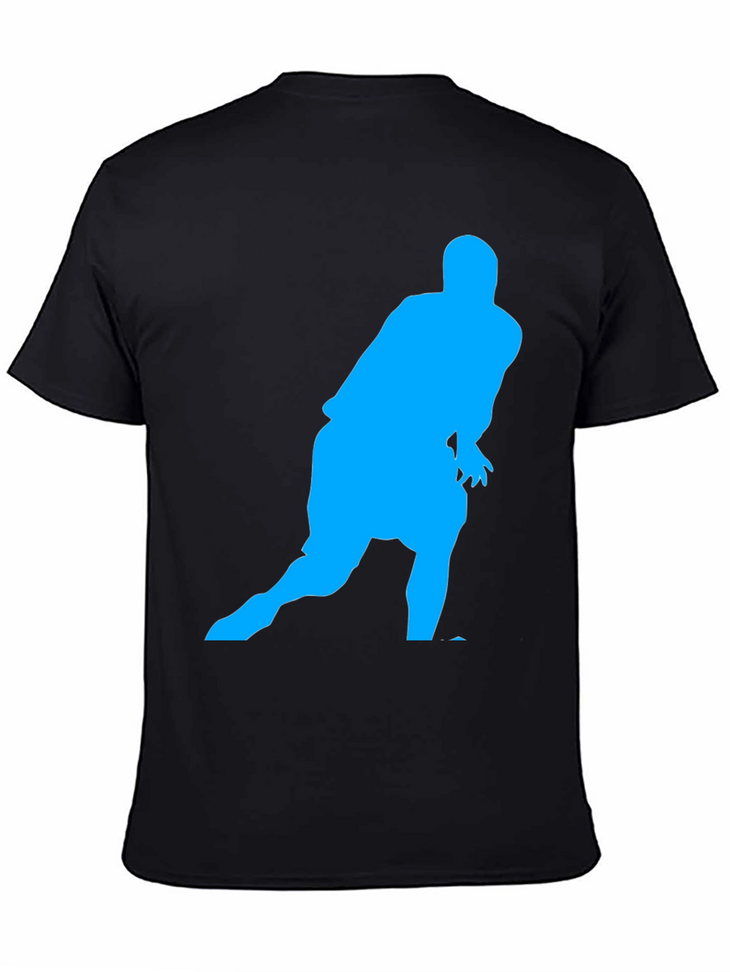 Athlete Silhouette Graphic Tee - Black Casual Shirt