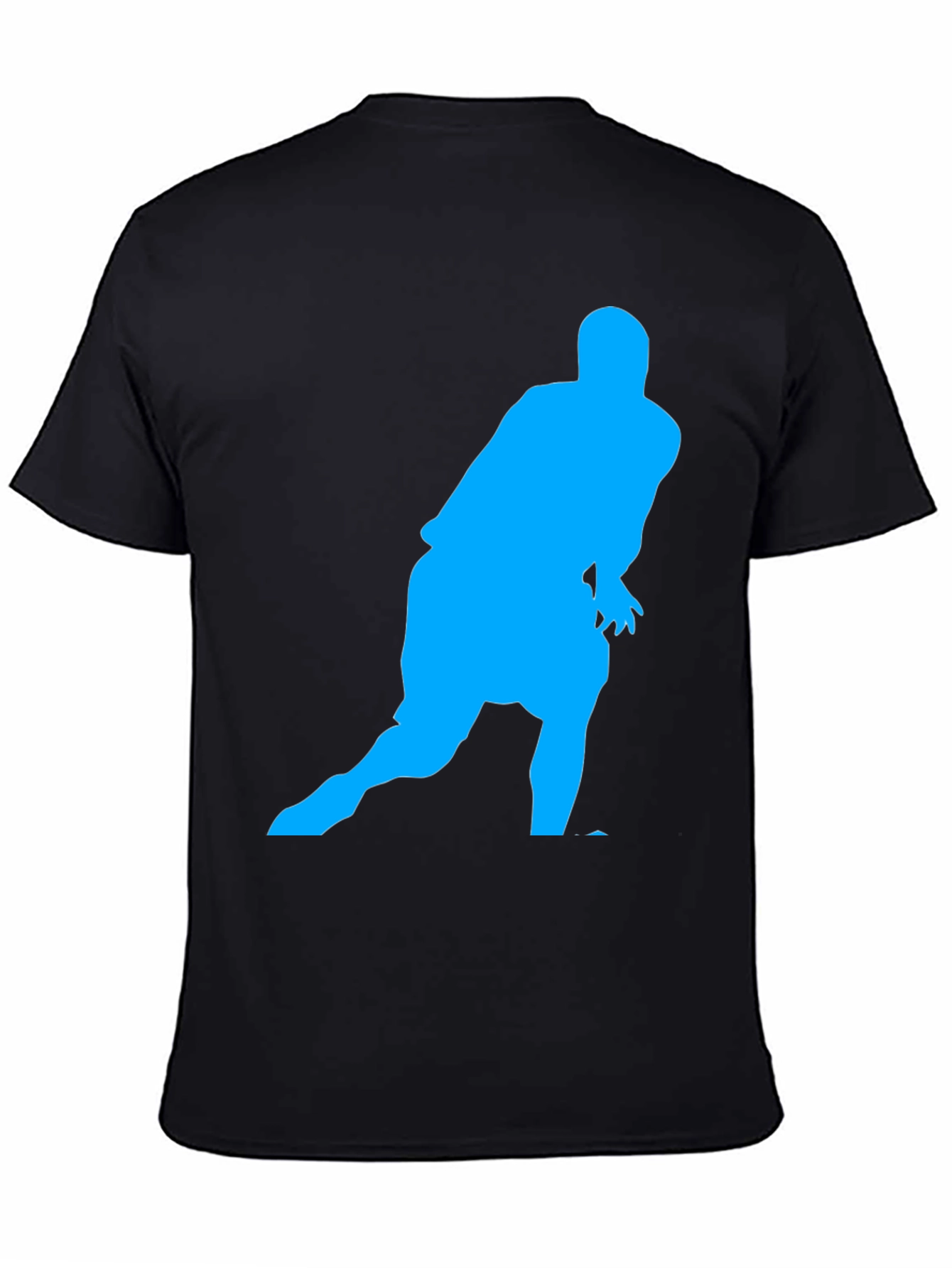 Athlete Silhouette Graphic Tee - Black Casual Shirt