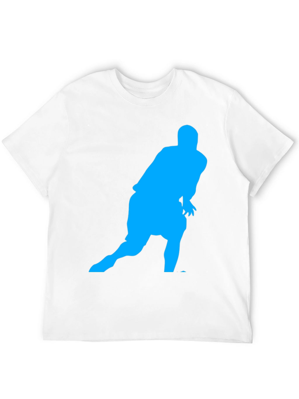 Athlete Silhouette Graphic Tee - Black Casual Shirt