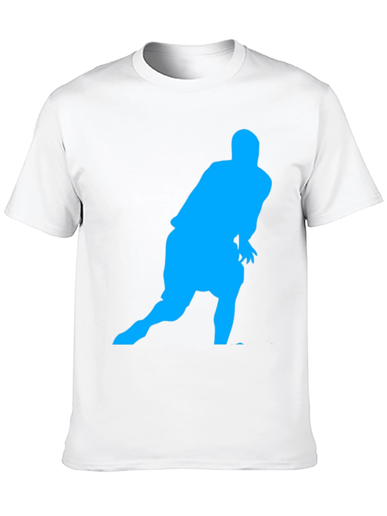 Athlete Silhouette Graphic Tee - Black Casual Shirt