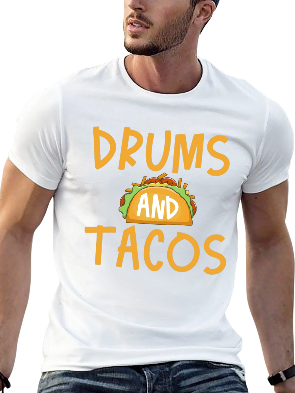 Drums and Tacos Graphic Tee - Black