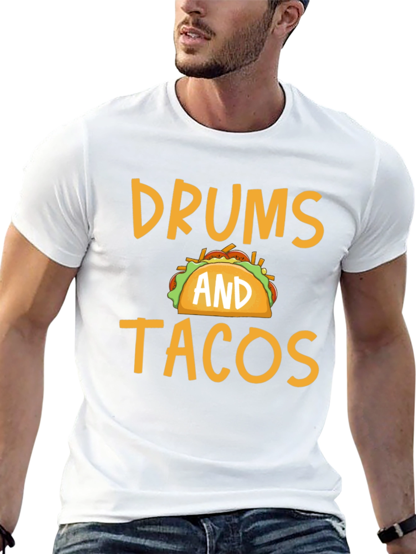 Drums and Tacos Graphic Tee - Black