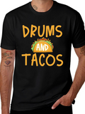 Drums and Tacos Graphic Tee - Black