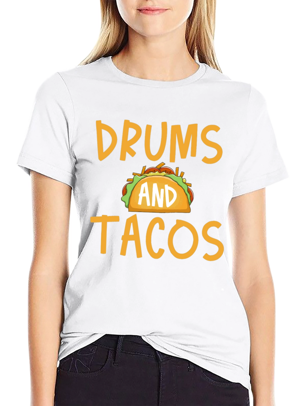 Drums and Tacos Graphic Tee - Black