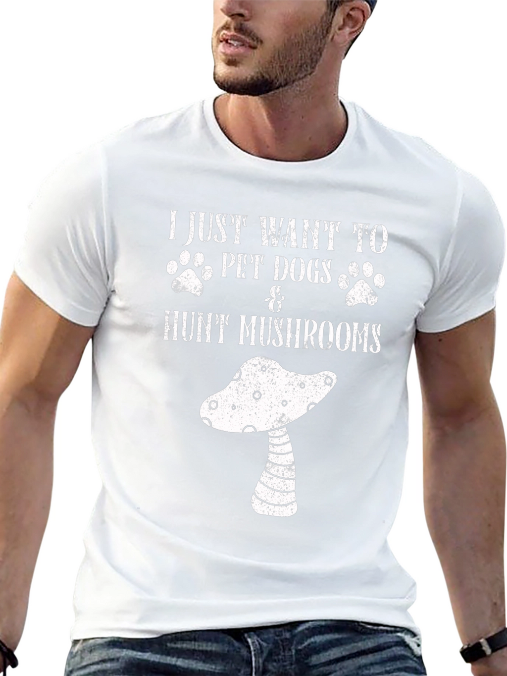 Dog & Mushroom Lover T-Shirt - Fun Graphic Tee