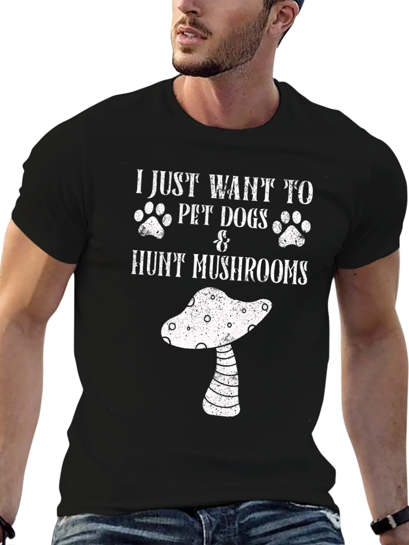 Dog & Mushroom Lover T-Shirt - Fun Graphic Tee