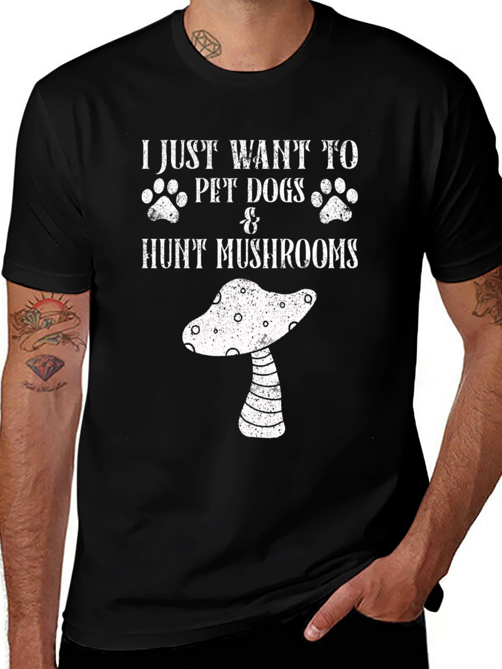 Dog & Mushroom Lover T-Shirt - Fun Graphic Tee