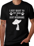 Dog & Mushroom Lover T-Shirt - Fun Graphic Tee